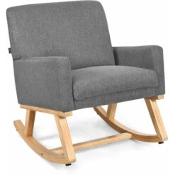 Fabric Upholstered Recliner Rocking Chair Armchair Lounge Sofa Seat Relax Rocker