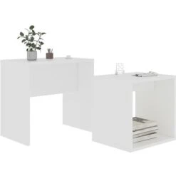 Coffee Table Set White 48x30x45 Cm Chipboard -Living Room Furniture Store 29798870 3