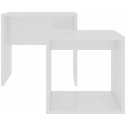 Coffee Table Set White 48x30x45 Cm Chipboard -Living Room Furniture Store 29798870 4