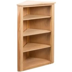 Corner Shelf 59x36x100 Cm Solid Oak Wood
