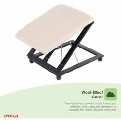 Oypla Adjustable Folding Cushion Padded Footstool Foot Leg Rest -Living Room Furniture Store 32435320 4