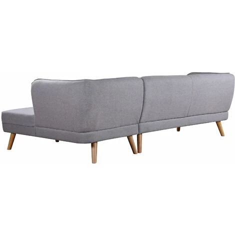 Cove Corner L-Shape 3 Seater Fabric Sofa In Grey 6 Cove Corner L-Shape 3 Seater Fabric Sofa In Grey - Image 4