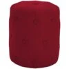 Hallowood Furniture Premium Padded Round Foot Stool In Red Colour – Linen Fabric Wooden Dressing Stool For Living Room & Bedroom - Ottoman Stool With Button Design - Pouffe - Shoe Stool 2 Hallowood Furniture Premium Padded Round Foot Stool In Red Colour – Linen Fabric Wooden Dressing Stool For Living Room & Bedroom - Ottoman Stool With Button Design - Pouffe - Shoe Stool -Living Room Furniture Store 33030787 1