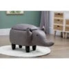 Hallowood Furniture Upholstered Elephant Foot Stool For Kids And Adults In Grey Fabric – Animal Storage Ottoman With Lid For Living Room – Footstool For Lounge - Toy Storage Chest For Bedroom -Living Room Furniture Store 33030799 1