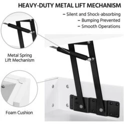Yaheetech Lift Up Top Coffee Table For Living Room Furniture, White -Living Room Furniture Store 33300605 3