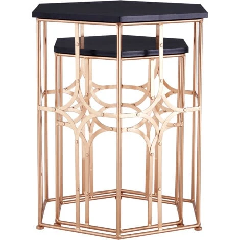 Premier Housewares Lexa Side Tables - Set Of 2 3 Premier Housewares Lexa Side Tables - Set Of 2