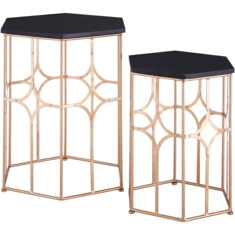 Premier Housewares Lexa Side Tables - Set Of 2 4 Premier Housewares Lexa Side Tables - Set Of 2 - Image 2