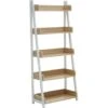 Premier Housewares Bradbury Five Tier Natural Oak Shelf Unit -Living Room Furniture Store 33514944 1