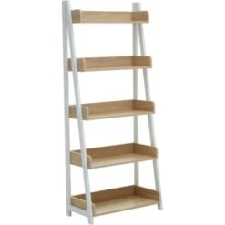 Premier Housewares Bradbury Five Tier Natural Oak Shelf Unit