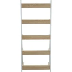 Premier Housewares Bradbury Five Tier Natural Oak Shelf Unit 10 Premier Housewares Bradbury Five Tier Natural Oak Shelf Unit -Living Room Furniture Store 33514944 4
