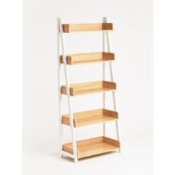 Premier Housewares Bradbury Five Tier Natural Oak Shelf Unit 11 Premier Housewares Bradbury Five Tier Natural Oak Shelf Unit -Living Room Furniture Store 33514944 5