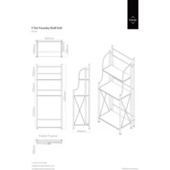 Premier Housewares Foundry 3 Tier Shelf Unit 11 Premier Housewares Foundry 3 Tier Shelf Unit -Living Room Furniture Store 33515135 5