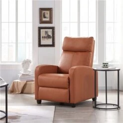 Yaheetech Leather Recliner Chair Adjustable Reclining Sofa - Tan 9 Yaheetech Leather Recliner Chair Adjustable Reclining Sofa - Tan -Living Room Furniture Store 33594169 3