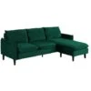 Aida 3 Seater Fabric Sofa With Matching Stool - Jade -Living Room Furniture Store 34258661 1