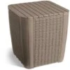 Garden Side Table Luzon Round Wicker Cappuccino Keter -Living Room Furniture Store 3463992 1