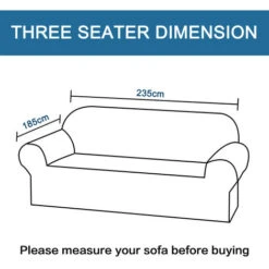 Stretch Sofa Cover Furniture Protector, Soft Sofa With Elastic Bottom, Checks Fleece Universal Solid Color Sofa Cover -Living Room Furniture Store 34976949 5