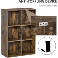 HOMCOM Cubic Cabinet Bookcase Storage Shelves Display For Study, Home, Office -Living Room Furniture Store 35881332 4