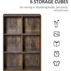 HOMCOM Cubic Cabinet Bookcase Storage Shelves Display For Study, Home, Office -Living Room Furniture Store 35881332 5