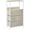 HOMCOM 4 Drawer Storage Chest Unit Home W/ Shelves Home Living Room Bedroom White 2 HOMCOM 4 Drawer Storage Chest Unit Home W/ Shelves Home Living Room Bedroom White -Living Room Furniture Store 36012586 1