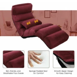 Folding Lazy Sofa Bed Floor Sleeper Seat 5-Position Adjustable Pillow Couch -Living Room Furniture Store 36154676 4