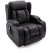 CAESAR HIGH BACK ELECTRIC BOND GRADE LEATHER RECLINER 3+2+1 SOFA ARMCHAIR SET BLACK 1 SEATER