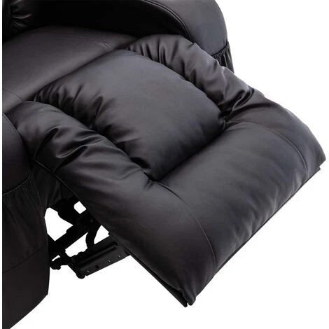 CAESAR HIGH BACK ELECTRIC BOND GRADE LEATHER RECLINER 3+2+1 SOFA ARMCHAIR SET BLACK 1 SEATER 7 CAESAR HIGH BACK ELECTRIC BOND GRADE LEATHER RECLINER 3+2+1 SOFA ARMCHAIR SET BLACK 1 SEATER - Image 5