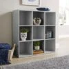 Grey Storage Cube 9 Shelf Bookcase Wooden Display Unit Organiser Furniture 1 Grey Storage Cube 9 Shelf Bookcase Wooden Display Unit Organiser Furniture -Living Room Furniture Store 36857293 1