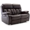 CHESTER HIGH BACK MANUAL BOND GRADE LEATHER RECLINER 3+2+1 SUITE SOFA ARMCHAIR SET BROWN 2 SEATER