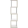 Premier Housewares Maze 4 Tier White Gloss Shelf Unit