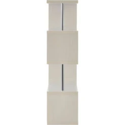 Premier Housewares Maze 4 Tier White Gloss Shelf Unit -Living Room Furniture Store 36895029 3