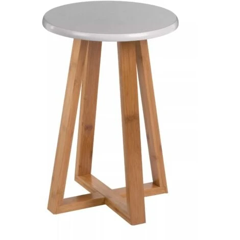 Premier Housewares Round Wooden Stool Bamboo Small Wooden Stool Stacking Stools Small Stool Wooden Stools Grey Finish Wood Stool 43 X 30 X 30 Cm 3 Premier Housewares Round Wooden Stool Bamboo Small Wooden Stool Stacking Stools Small Stool Wooden Stools Grey Finish Wood Stool 43 X 30 X 30 Cm
