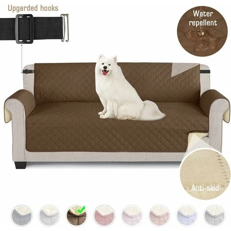 Sofa Cover Sofa Cover Waterproof Sofa Cover With Non-Slip Elastic Straps For Dogs Pets, Wear & Tear Protection (Brown, 3 Seater) SOEKAVIA 3 Sofa Cover Sofa Cover Waterproof Sofa Cover With Non-Slip Elastic Straps For Dogs Pets, Wear & Tear Protection (Brown, 3 Seater) SOEKAVIA