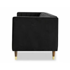 Thomas V2 Black Velvet 3 Seater Sofa -Living Room Furniture Store 38691021 4