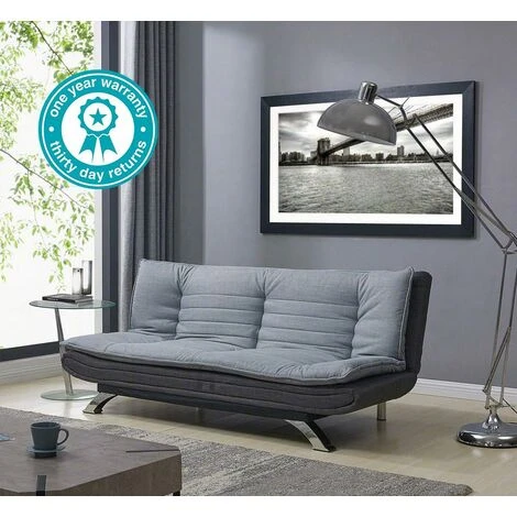 Michigan Grey & Charcoal Fabric Sofa Bed 4 Michigan Grey & Charcoal Fabric Sofa Bed - Image 2