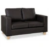 Enderby Brown PU Two Seater Sofa In A Box