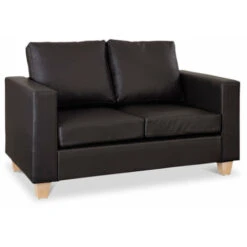 Enderby Brown PU Two Seater Sofa In A Box