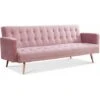 Windsor Pink Velvet Sofa Bed/ Rose Gold Legs 2 Windsor Pink Velvet Sofa Bed/ Rose Gold Legs -Living Room Furniture Store 38691259 1