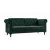Calgary Dark Green Velvet 3 Seater Sofabed -Living Room Furniture Store 38691332 1