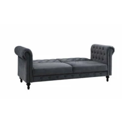 Calgary Dark Grey Velvet 3 Seater Sofabed 8 Calgary Dark Grey Velvet 3 Seater Sofabed -Living Room Furniture Store 38691334 3