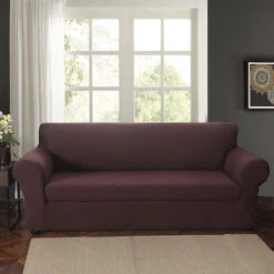 Armchair Cover Solid Color Elastic Stretch Sofa Cover (coffee, 1 Seat) -Living Room Furniture Store 39356190 4