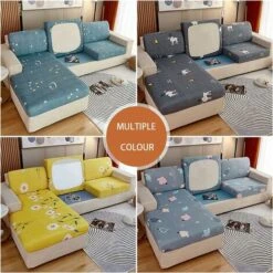 Sofa Cushion Cover Stretch Printed Polyester Slipcover For Living Room Funiture Protector Seat Cushion Elastic (Color : 10, Specification : Normal Size4(XL)-1pc) SOEKAVIA 10 Sofa Cushion Cover Stretch Printed Polyester Slipcover For Living Room Funiture Protector Seat Cushion Elastic (Color : 10, Specification : Normal Size4(XL)-1pc) SOEKAVIA -Living Room Furniture Store 39916713 4