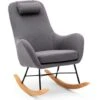AXEL ROCKING OCCASIONAL NURSING FABRIC LOUNGE BEDROOM MODERN ACCENT ROCKER CHAIR GREY -Living Room Furniture Store 40765396 1
