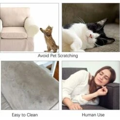 LITZEE Arm Rest Covers, Set Of 4 Stretch Armchair Couch Armrest Chair Covers For Furniture Protector, Anti-Slip Sofa Chair Arm Caps Spandex Polyester Slipcovers (Wine Red) -Living Room Furniture Store 42181175 4