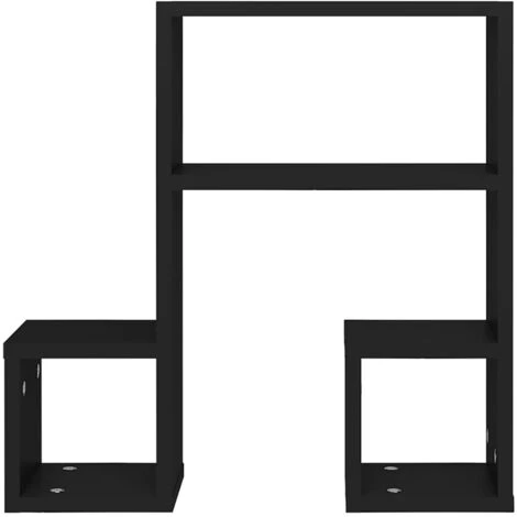 Wall Shelf 2 Pcs Black 50x15x50 Cm Engineered Wood VidaXL 7 Wall Shelf 2 Pcs Black 50x15x50 Cm Engineered Wood VidaXL - Image 5