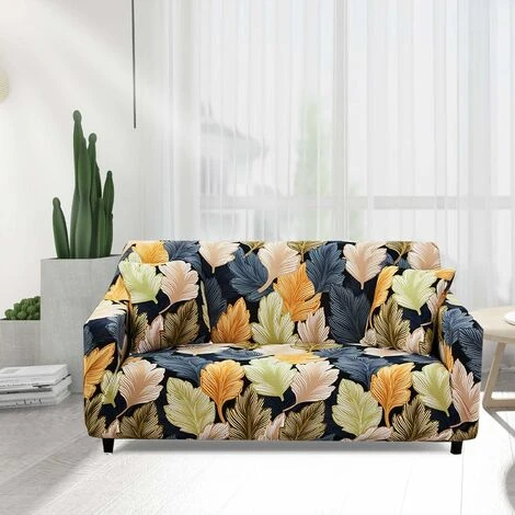 1 Piece Printed Stretch Sofa Slipcover Non Slip Soft Couch Sofa Cover Washable Furniture Protector Sofa Cover (Medium, Fallen Leaves) 1 Seater 4 1 Piece Printed Stretch Sofa Slipcover Non Slip Soft Couch Sofa Cover Washable Furniture Protector Sofa Cover (Medium, Fallen Leaves) 1 Seater - Image 2