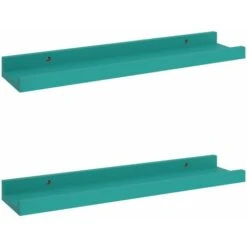 Wall Shelves 2 Pcs Blue 40x9x3 Cm VidaXL
