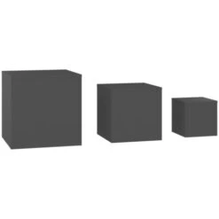 Side Tables 3 Pcs Grey Engineered Wood VidaXL -Living Room Furniture Store 43445978 4