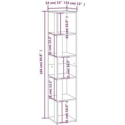 Corner Cabinet High Gloss White 33x33x164.5 Cm Engineered Wood VidaXL -Living Room Furniture Store 44492716 3
