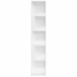 Corner Cabinet High Gloss White 33x33x164.5 Cm Engineered Wood VidaXL -Living Room Furniture Store 44492716 5