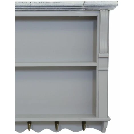 Charles Bentley Grey Loxley Kitchen Wall Shelving Display Unit Dresser Top 4 Charles Bentley Grey Loxley Kitchen Wall Shelving Display Unit Dresser Top - Image 2